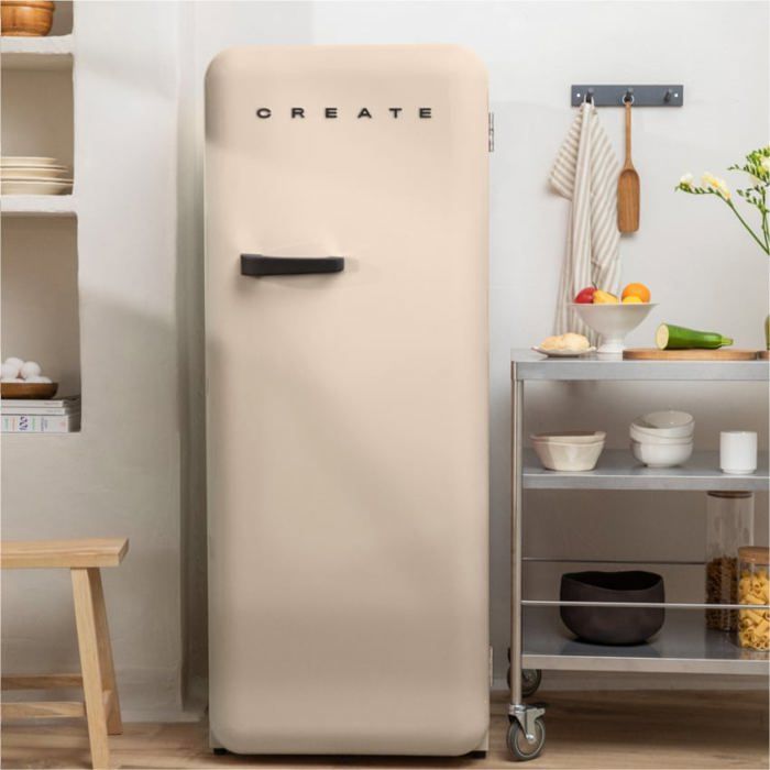 Réfrigérateur rétro - Create - 281L - Esthétique années 50 - Grande capacité - Fonctionnel