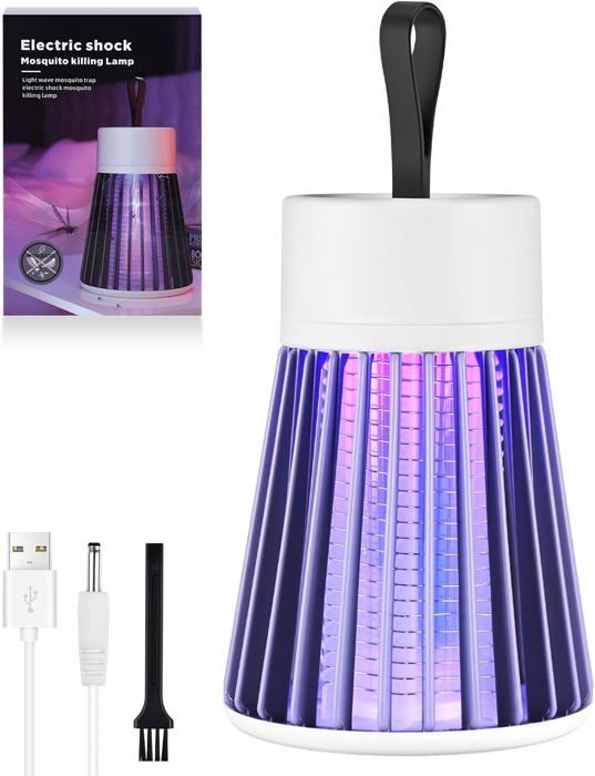 Lampe Anti-moustique électrique USB – Tueur D'insectes Silencieux, Sans Produit Chimique – Pour Intérieur Et Extérieur