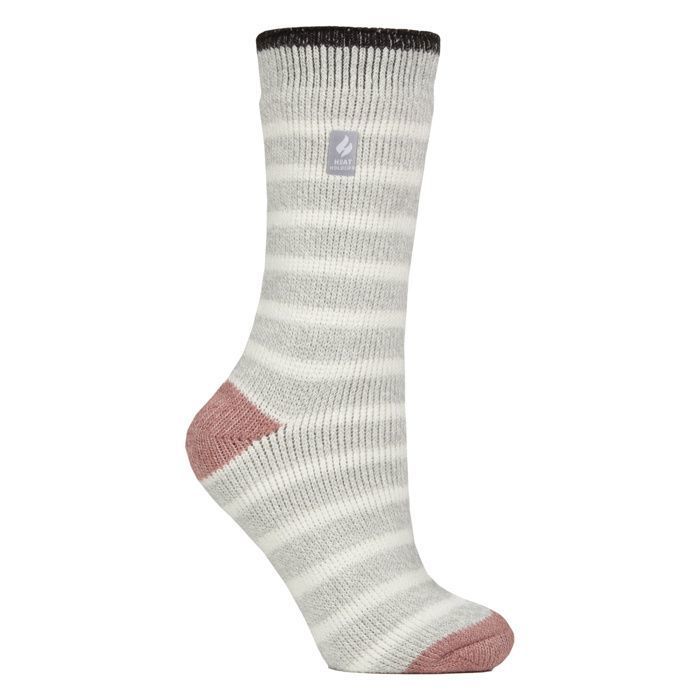 Heat Holders - Chaussettes thermiques à rayures bicolores pour dames - Amara