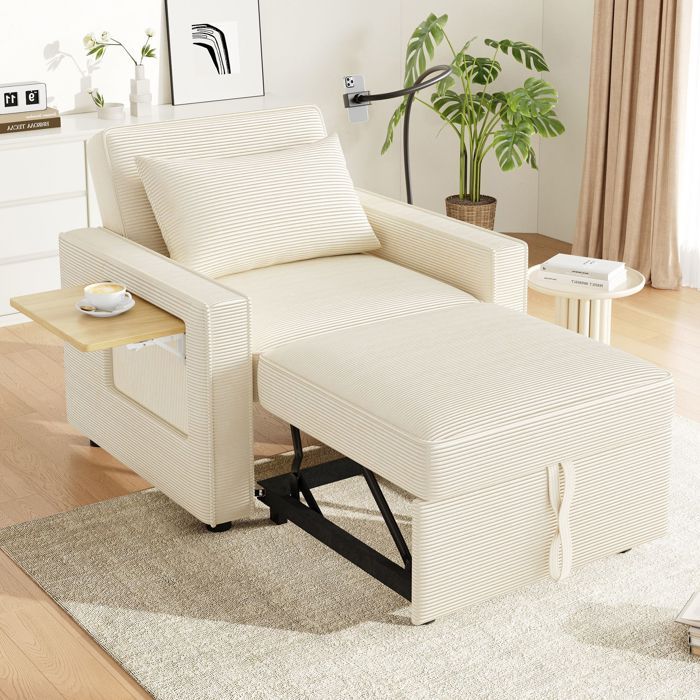 Fauteuil Pliable, Canapé-lit Dossier Inclinable, Convertible Inclinable Assise Rembourree Avec Coussin Bleu 83187254 Fauteuil Pliable, Canapé-lit Dossier Inclinable, Convertible Inclinable Assise Rembourree Avec Coussin Bleu 83187254