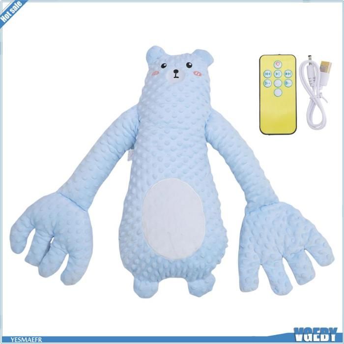 VGEBY Palme endormi bébé Baby Sleeping Palm avec télécommande haricot rouge remplissage puericulture coffret Tigre Ours bleu