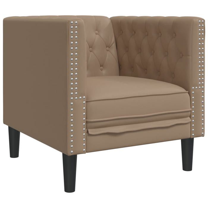 Meuble Déco - Fauteuil Adulte(1pc) - Design ergonomique - pour salon - Chesterfield cappuccino similicuir luf7273649 Meuble Déco - Fauteuil Adulte(1pc) - Design ergonomique - pour salon - Chesterfield cappuccino similicuir luf7273649