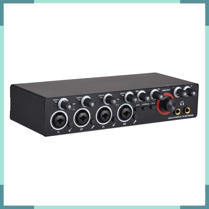 KEENSO table dharmonie Carte son denregistrement à 2 canaux avec interface audio sans pilote carte instruments instrument Noir