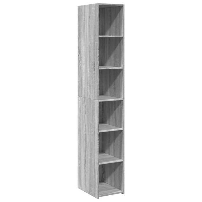 Buffet bahut Placard de rangement - Gris Buffet haut - Sonoma gris - 30x41x185 cm - bois dingénierie - 262085130