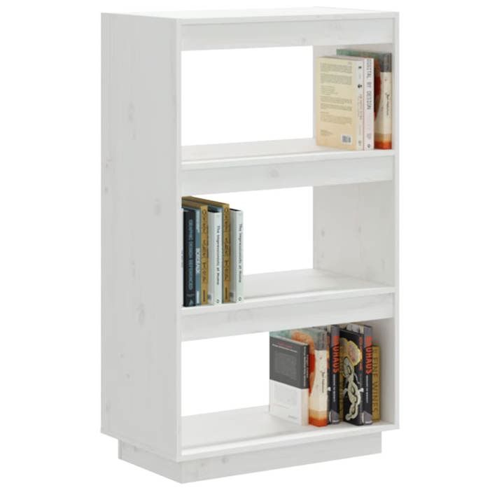 MEUBLE DE SEJOUR Blanc - MODE Bibliothèque salon -/Séparateur de pièce Blanc 60x35x103 cm Pin massif Nettoyer facile_09_3736