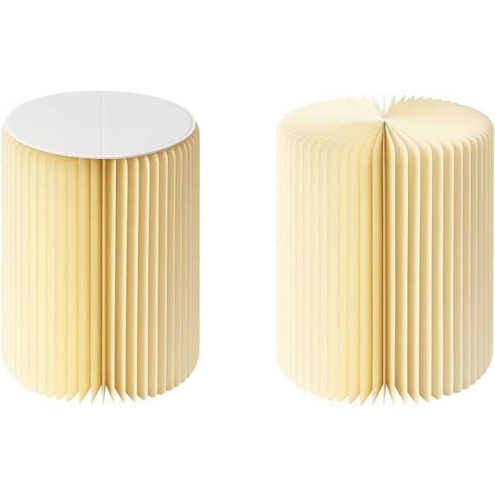 1 Tabouret Pliable en Carton Rigide Assise Confortable 40 cm Table Basse Compacte pour Salon et Ch ACCESSOIRES FABRICATION MAISON