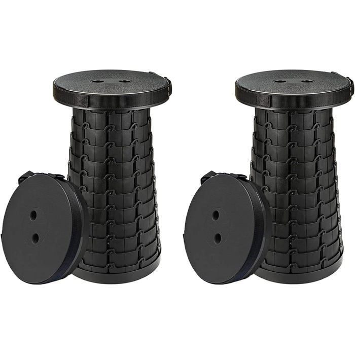 Tabouret Telescopique Lot De 2 Hauteur Réglable Légers - Pour Le Camping Les Pique-Niques Les Barbecues La Pêche La Ran[CH344]