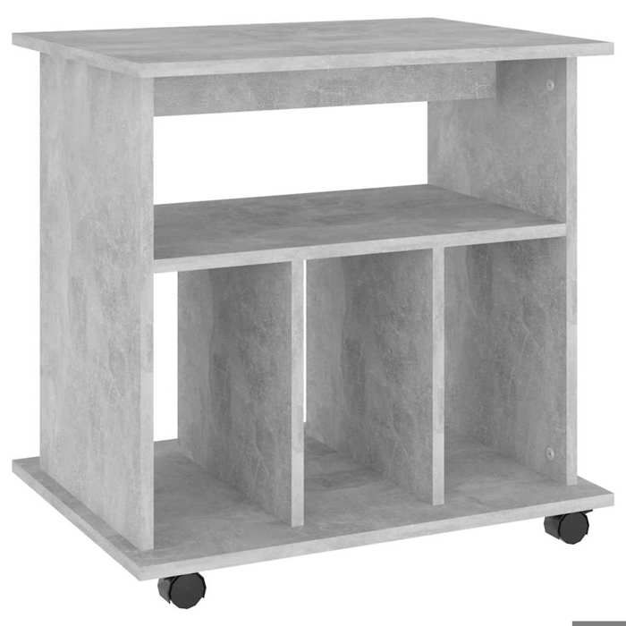 “Winter SaleTOP Buffet bahut Gris - Armoire à roulettes Gris béton 60x45x60cm - Bois d’ingénierie PRO23842
