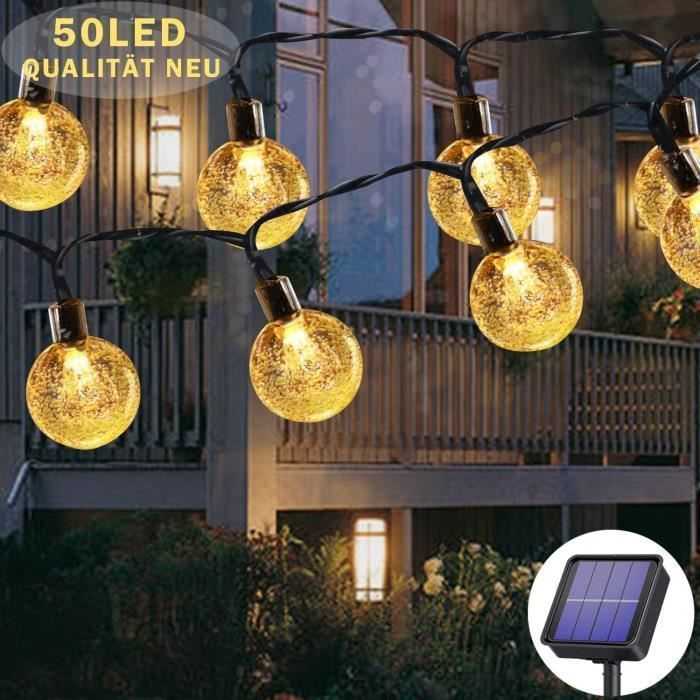 Guirlande Lumineuse LED Multicolore 9,5m Avec 20 Balles - Décoration Intérieur Extérieur Pour Fêtes Et Mariages