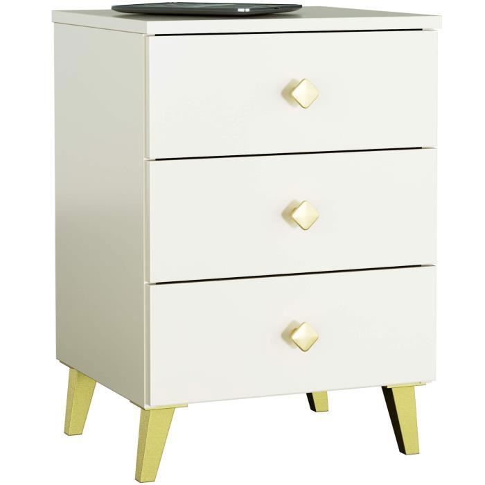 Table de chevet AKORD MOBI Cachemire 40 cm 3 tiroirs façade Cachemire 40x37x58 cm Table de chevet AKORD MOBI Cachemire 40 cm 3 tiroirs façade Cachemire 40x37x58 cm