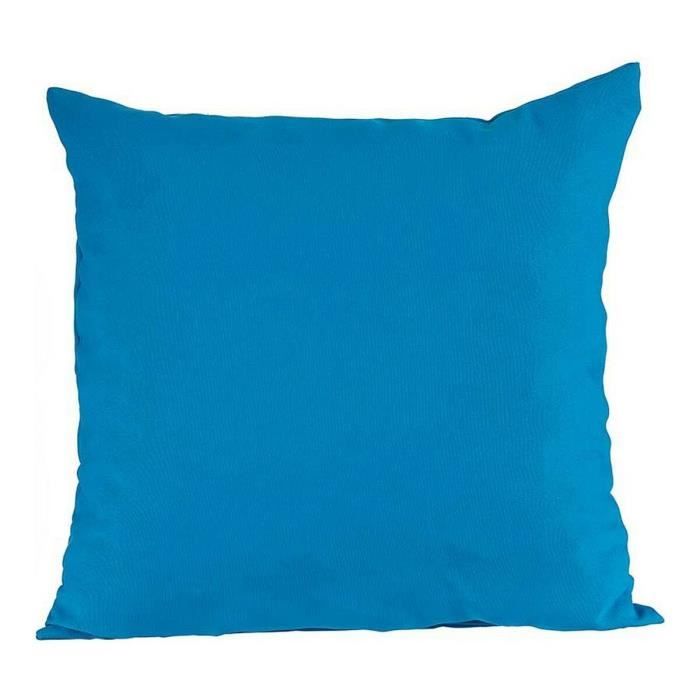 coussin rembourré bleu (40 x 16 x 40 cm)
