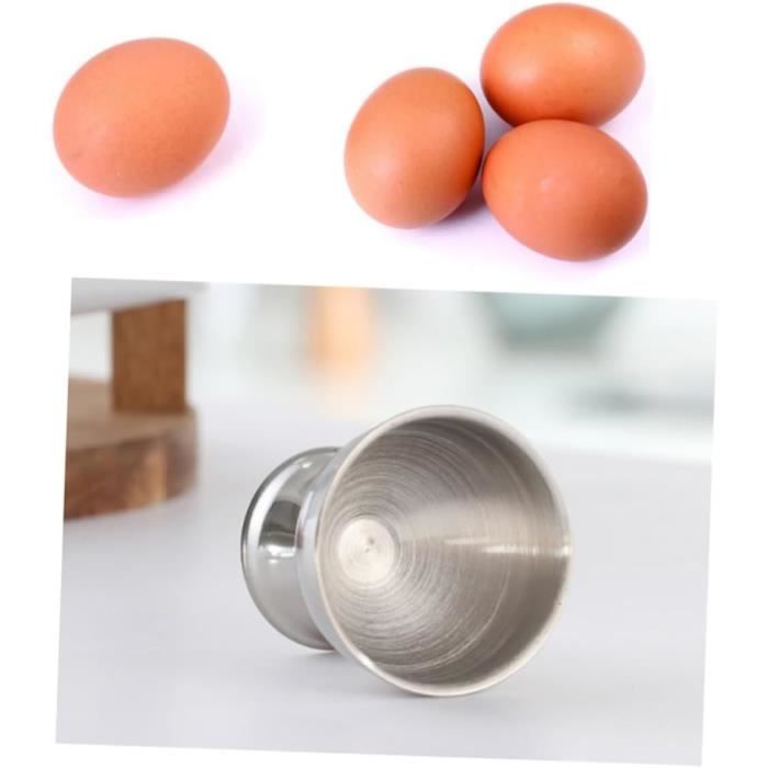 Lot De 5 Coquetiers En Acier Inoxydable - Support Œufs Durs Et Mous Avec Plateau Petit-Déjeuner