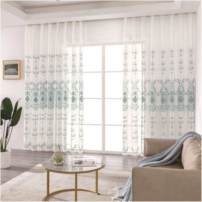 Lot 3 Rideaux Plissés Pincés Vintage – 90x17-29.5 Pouces – Tapisserie Fait Main