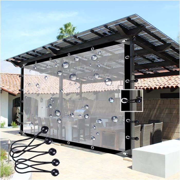 Bâche Transparente pour Serre Imperméable Exterieur Industrielle Terrasse  Bache Pergola Anti UV Vent-Poussière, 3x5m-10x16.4ft (G) - Cdiscount Jardin