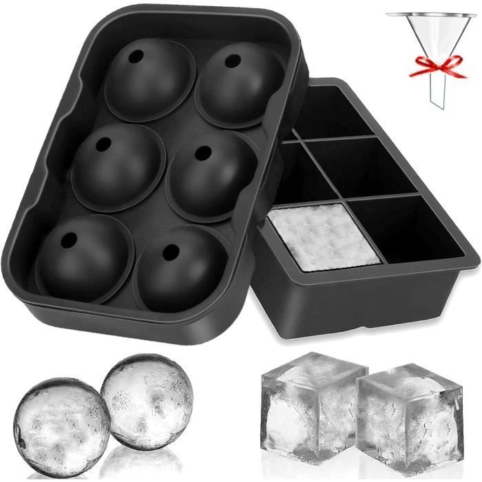 Lot De 2 Bacs à Glaçons En Silicone - 12 Glaçons De 5 Cm - Avec Couvercle, Empilables - 2