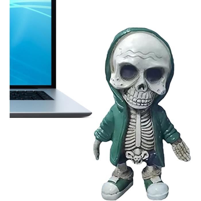 Figurine Chat Noir Marbre Sculpture Résine Effet Pierre Tête Chat