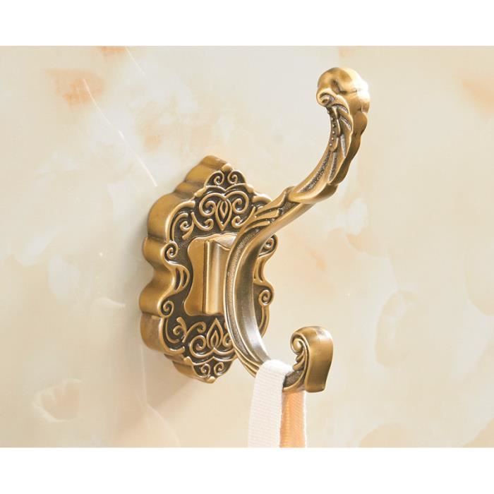 Porte-manteau Mural En Laiton Style Empire – Crochet Classique Gris