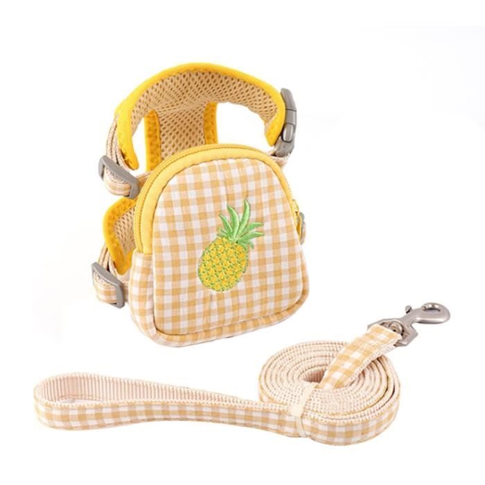 Harnais pour Animaux - Non spécifié - Petit Chat - Jaune - Polyester - Confortable et Réglable
