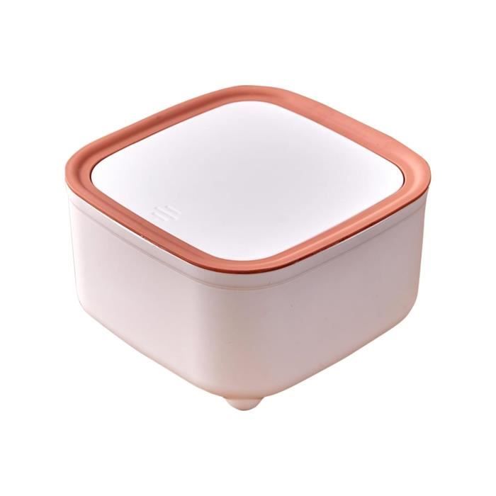 Mini Poubelle De Table Avec Couvercle à Bouton Poussoir - Dimensions 16.5x13x13cm, En Plastique PP, Pour Bureau Ou Salle De Bain