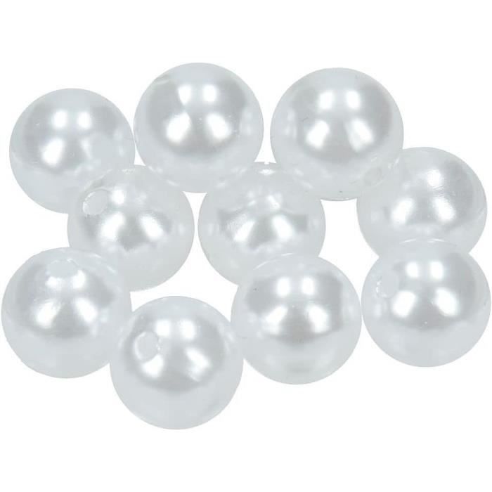 Perlin Lot De 200 Perles De Culture Artificielles Rondes En
