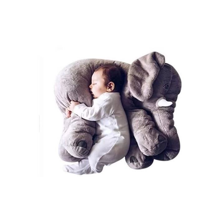 Tickos Oreiller Elephant Pour Enfants Elephant En Peluche Jouet Doux Elephant Taille Classique Animal Poupee Decoration Gris Cdiscount Maison