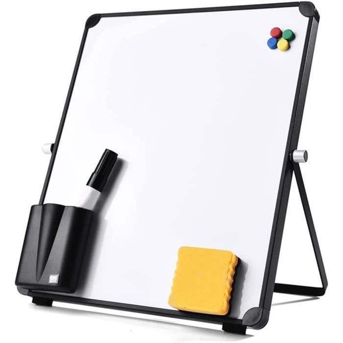 Mini tableau blanc magnétique portable effaçable à sec pour bureau ou
