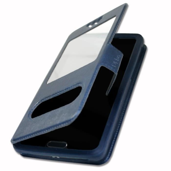 Etui Housse Folio Motorola Moto G7 Power Éco cuir Extra Slim 2 Fenêtres