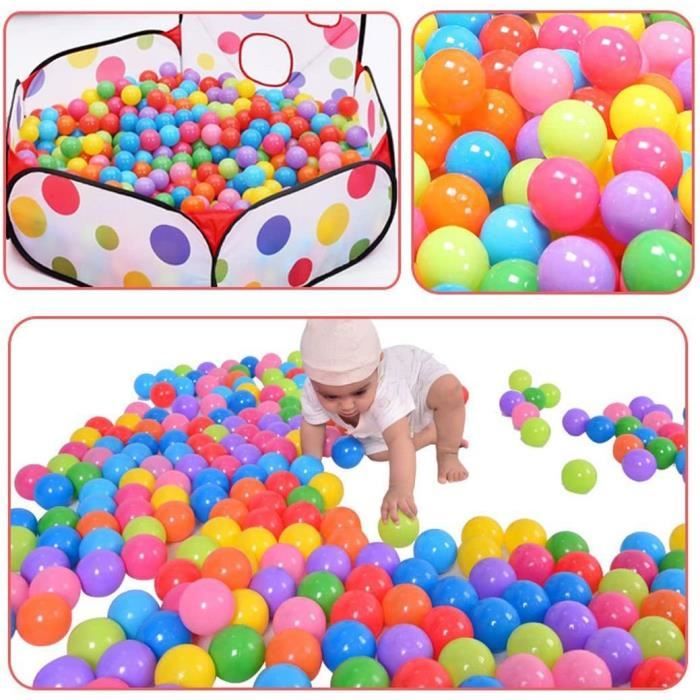100 Balles Colorées Pour Piscine à Balles - Jouets Sûrs Non Toxiques - Pour Jeux Intérieurs Et Extérieurs, Tentes, Parcs