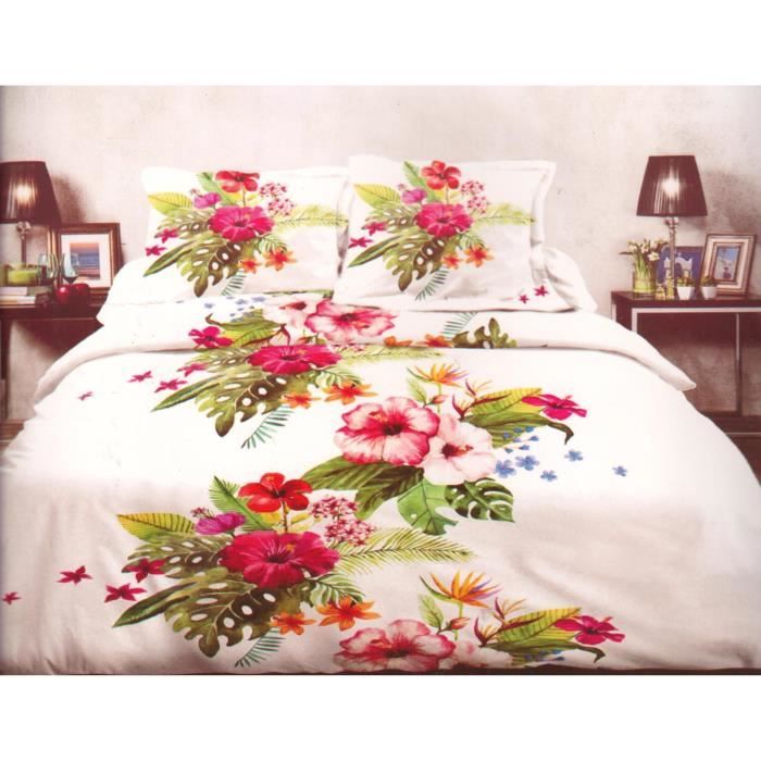 – Zen Tendance Lit 2 places 220x240cm 3 pièces Parure de couette