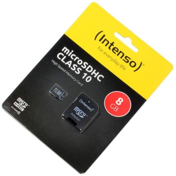 Carte mémoire micro SD 8Go + Adaptateur SD