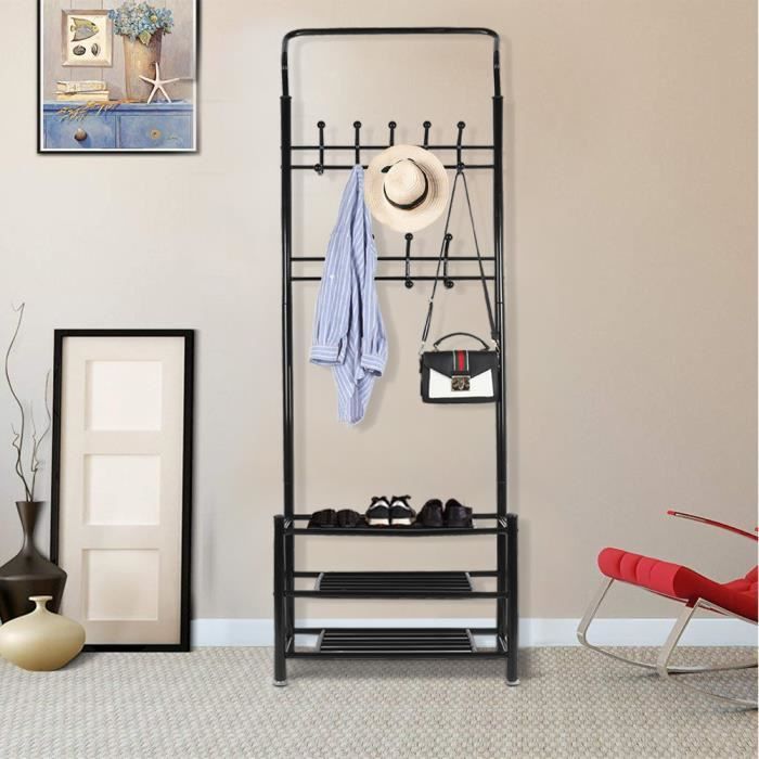 Meuble Chaussure Exterieur Metal Noir Achat Vente Pas Cher