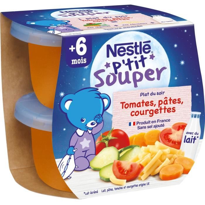 Nestle Ptit Souper Plat Du Soir Tomates Pates Courgettes Avec Du Lait 2x0 G Des 6 Mois Achat Vente Plats Cuisines Nestle Ptit Souper Plat Du Soir Tomates