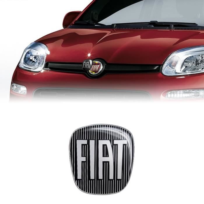 Autocollant Fiat 3D Remplacement Logo Noir pour Panda