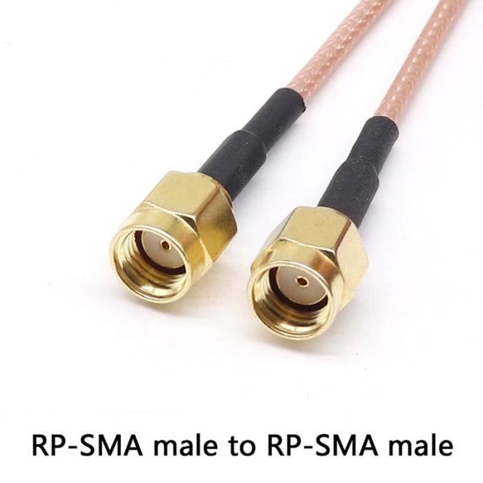 Câble D'extension Antenne SMA RG8X 5m - Mâle Vers Femelle, 50 Ohms - Pour Radioamateur, WiFi, 4G/5G, Surveillance