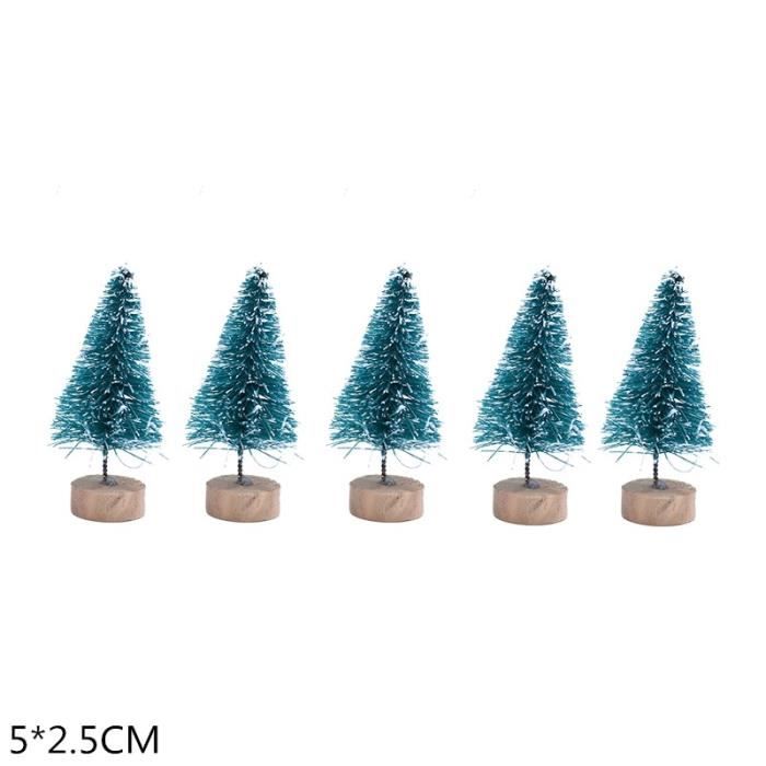 Coffret de décoration,Mini sapin de noël en Fiber de Sisal,5 pièces