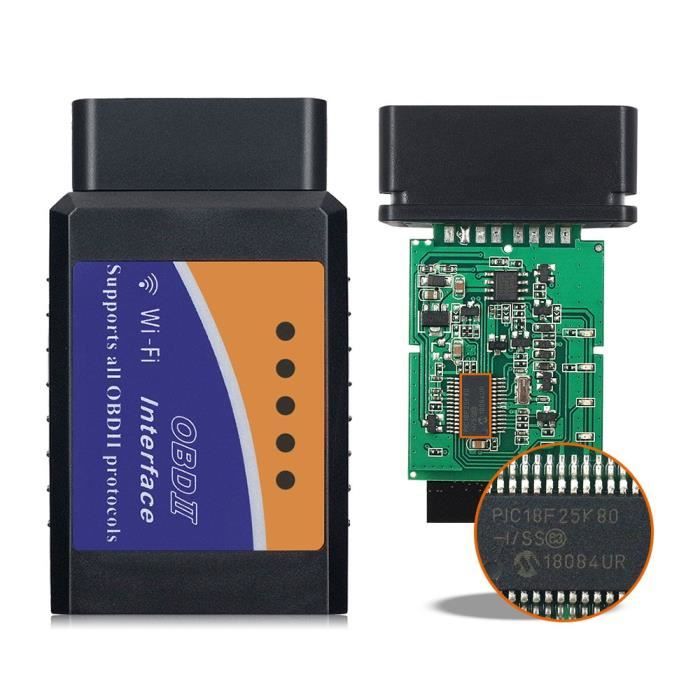 ELM327 V1.5-Elm 327 V1.5 Bluetooth, outil de Diagnostic automobile, prise OBD2, WIFI 327, pour Android-IOS-Wi Wifi real chip