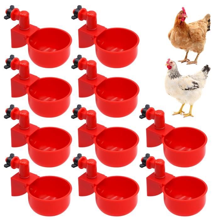 Abreuvoir Automatique Pour Oiseaux Avec Poignée - Capacité 4L, 6L, 8L Ou 10L - Pour Pigeons, Colombes, Volailles - Couleur Blanc/vert Ou Blanc/bleu