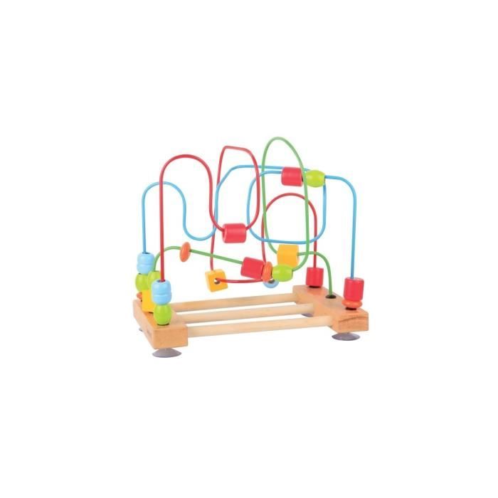Goki Circuit De Motricité Pivert – Jeu En Bois Ressort Pivert Qui Pique La Barre
