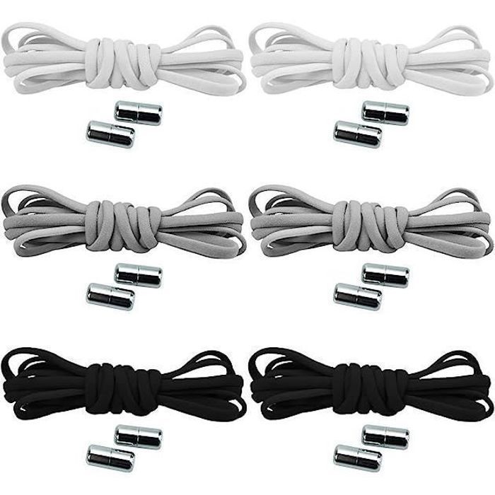 Lot De 6 Paires De Lacets élastiques Sans Nœud – 119 Cm, 6 Couleurs, Pour Baskets Et Chaussures De Sport, Facile à Installer - 5