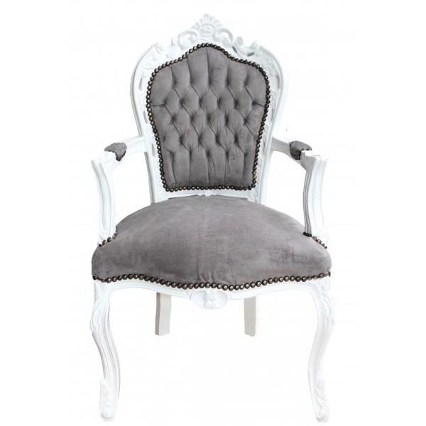 Fauteuil Bergère Baroque Rococo avec fleurs en tissu SHOW Fauteuil Bergère Baroque Rococo avec fleurs en tissu SHOW