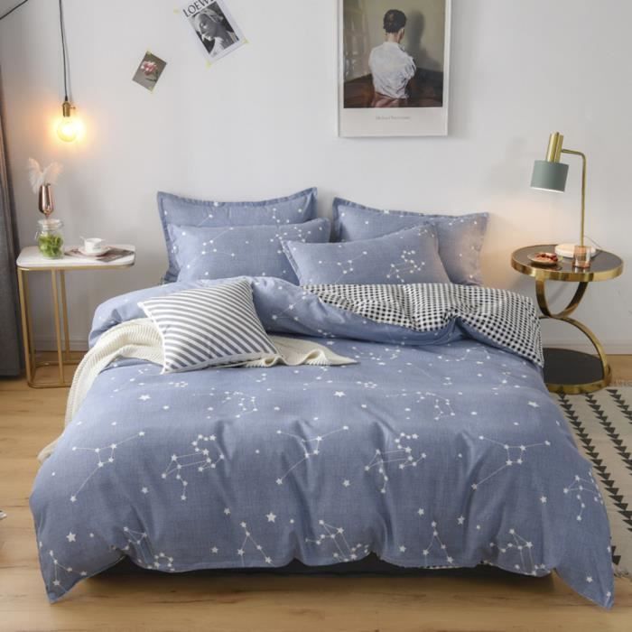 Housse De Couette Style Ethnique Microfibre Douce - Taille 150x200 Cm - Fermeture Éclair Cachée - Lavable Machine