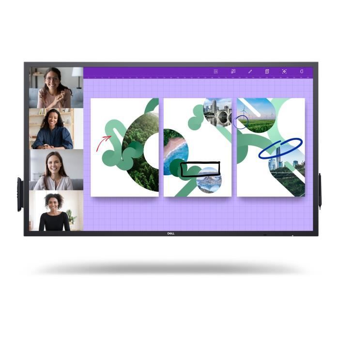 Dell P5524QT 55 54.64 visualisable écran LCD rétro éclairé par LED interactive avec écran tactile touches 4K UHD 3840 x 2160 - vue 2