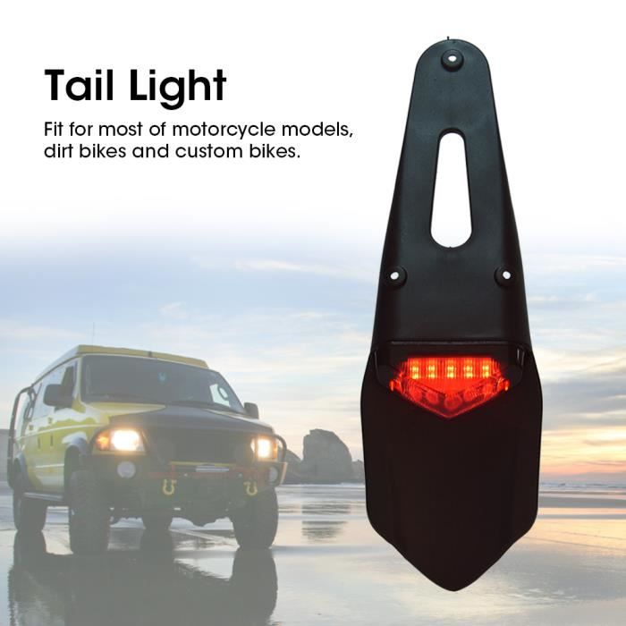 Feu Triangle LED 6 Diodes Pour Garde-boue Arrière Enduro/dirt/moto Cross - Neuf, Pour Plaque D'immatriculation