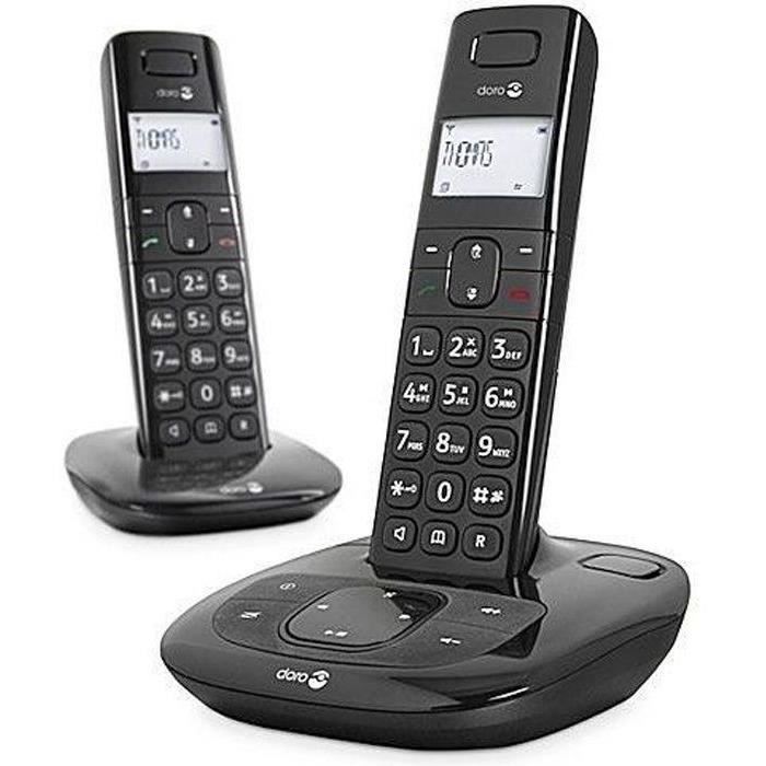 DORO Téléphone sans fil Confort 1015 duo avec technologie numérique DECT - Blanc