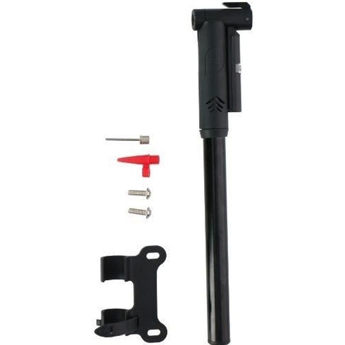 Pompe à vélo Dunlop avec manomètre noir