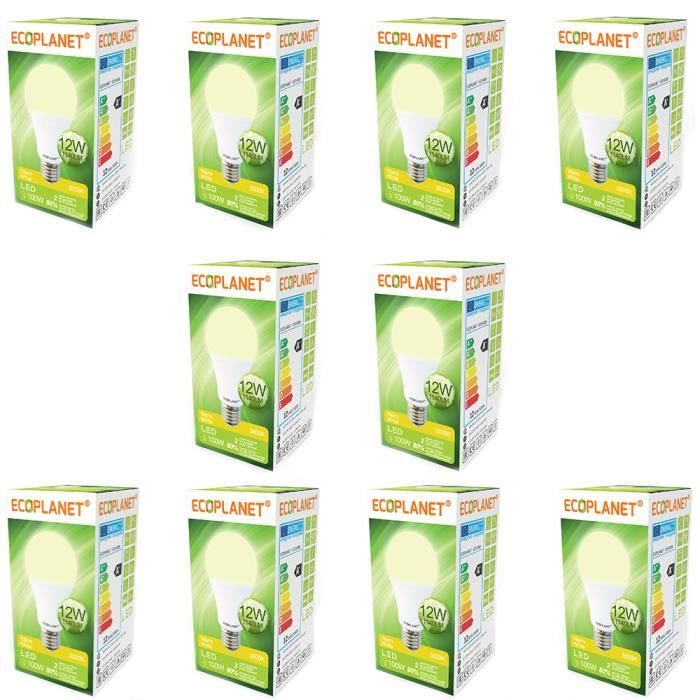 Lot De 10 Ampoules Halogènes Éco 105W E27 - Équivalent 129W - Lumière Chaude & Dimmable