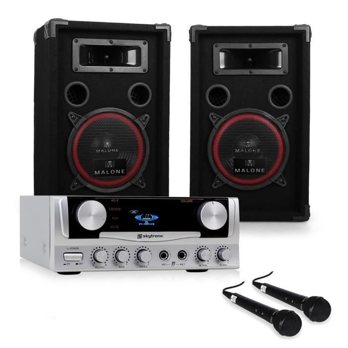 Pack DJ ampli karaoke set sono enceinte 500W kit Cdiscount TV Son Photo