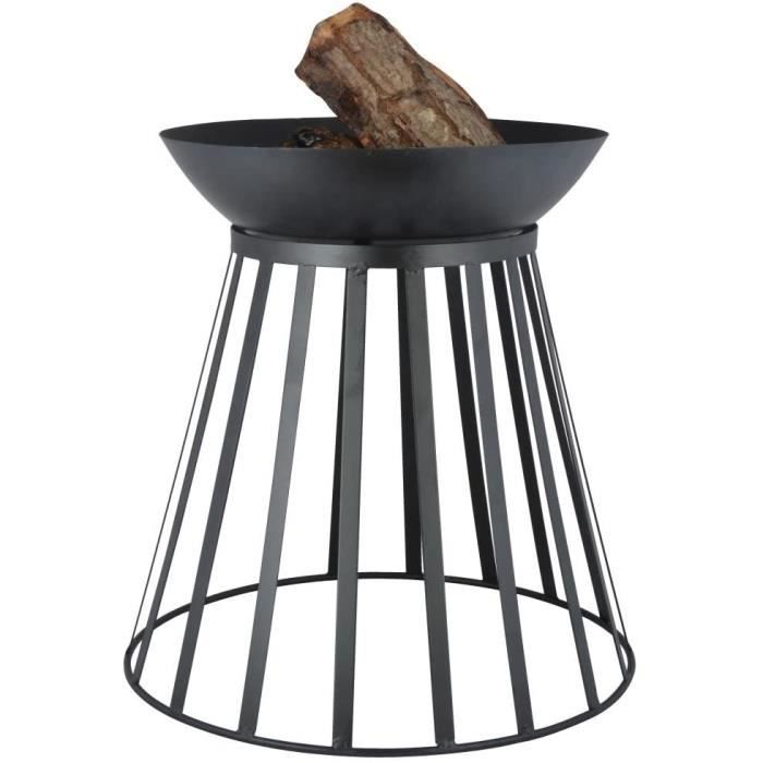Brasero - ESSCHERT DESIGN - ff253 - Métal Noir - Réversible - 47x47x49 cm