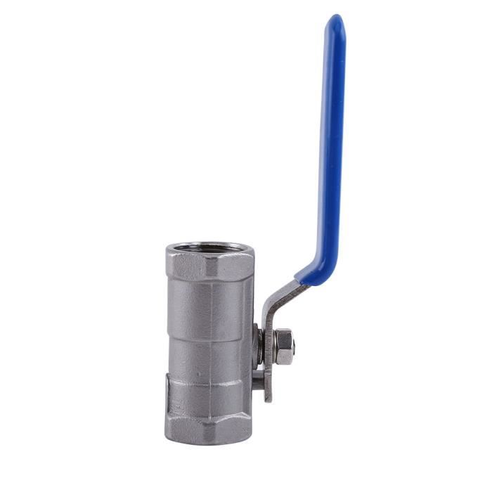 Vanne à Bille 1 Pouce NPT En Acier Inox 316 - Port Réduit, 1000 WOG, Motif Lourd - Pour Eau, Air, Huile, Carburant