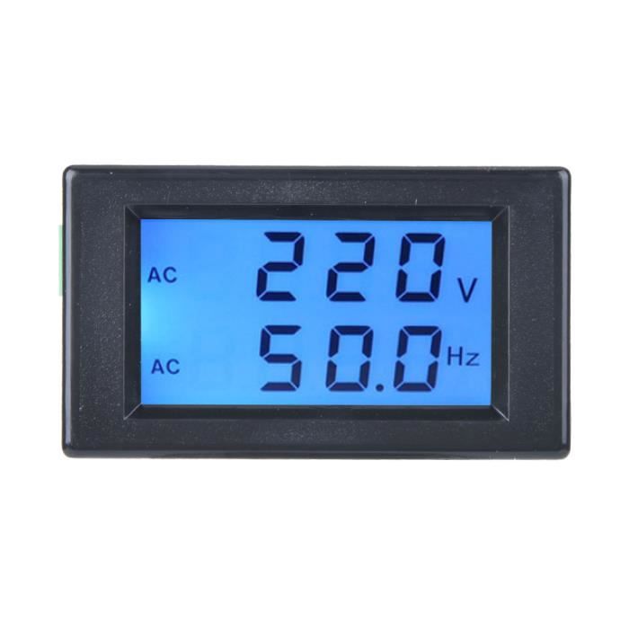 Voltmètre Numérique à écran LCD AC80–500 V AC, Voltmètre Numérique à Deux Fils, Onduleur Pour Test D'électricité Secteur AC 220 V